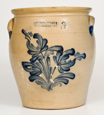 Three-Gallon COWDEN & WILCOX / HARRISBURG, PA Stoneware Jar