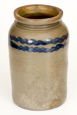 Two-Gallon attrib. Henry Glazier, Huntingdon, PA Stoneware Jar