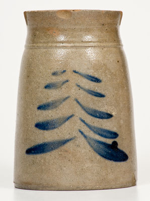 Western PA Cobalt-Decorated Stoneware Canning Jar, c1875