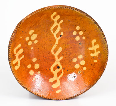 Slip-Decorated Pennsylvania Redware Plate