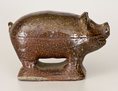 Sewertile Figure of a Pig, Dated 1920, Midwestern U.S. origin