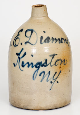 Two-Gallon Kingston, New York Stoneware Advertising Jug