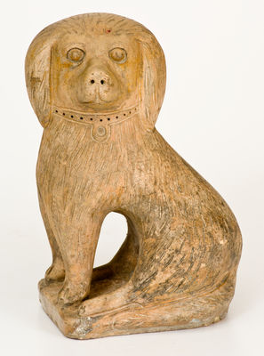 Stoneware Spaniel Doorstop attrib. George Bagnall Pottery, Newcomerstown, OH