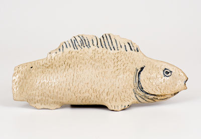 Extremely Rare Large-Sized Stoneware Figure of a Fish, Huntingdon County, PA