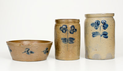 Three Pieces of Baltimore, MD Stoneware, circa 1875