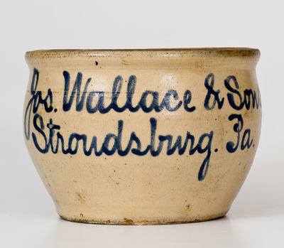 Small-Sized Stroudsburg, PA Stoneware Advertising Bowl, att. Fulper Pottery, Flemington, NJ