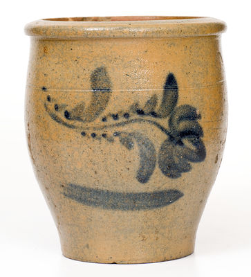 Western PA Stoneware Cream Jar, possibly George Debolt, New Geneva or Fredericktown, PA