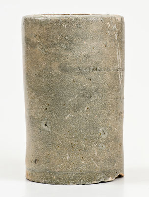 Rare and Fine Thomas W. Commeraw Oyster Jar: DANIEL JOHNSON / No. 24 Lumber Street / N. York