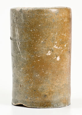 Rare and Fine Thomas W. Commeraw Oyster Jar: DANIEL JOHNSON / No. 24 Lumber Street / N. York