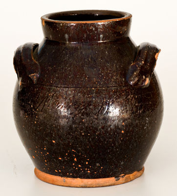 Rare Redware Presentation Jar: "Mary W. Baizer / 1826"