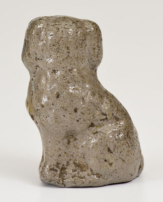 Attrib. John Bell (Waynesboro, PA) Miniature Cobalt-Decorated Stoneware Spaniel