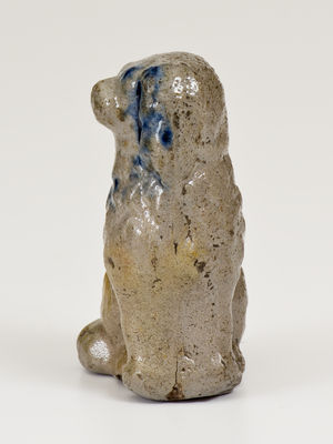Attrib. John Bell (Waynesboro, PA) Miniature Cobalt-Decorated Stoneware Spaniel