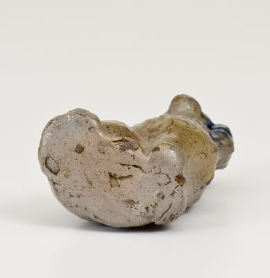 Attrib. John Bell (Waynesboro, PA) Miniature Cobalt-Decorated Stoneware Spaniel