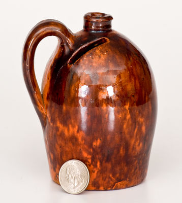 Scarce attrib. John Bell (Waynesboro, PA) Redware Jug Bank