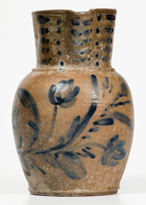 Rare and Fine Quart-Sized Stoneware Pitcher, probably Shenandoah Valley