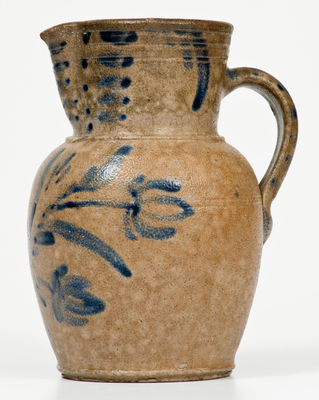 Rare and Fine Quart-Sized Stoneware Pitcher, probably Shenandoah Valley