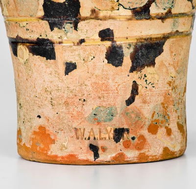 Rare W.A. LYNN (Mechanicstown / Thurmont, Maryland) Redware Flowerpot