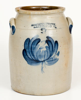 Two-Gallon COWDEN & WILCOX. / HARRISBURG, PA Stoneware Jar