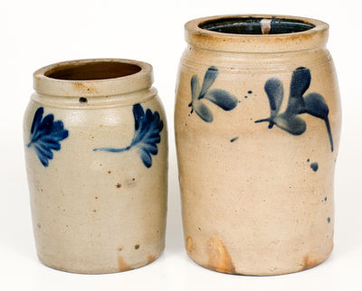 Two att. Richard C. Remmey (Philadelphia) Cobalt-Decorated Stoneware Jars