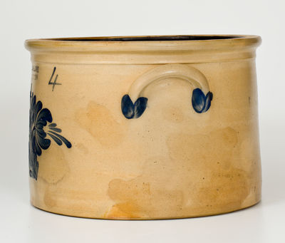 Scarce Four-Gallon COWDEN & WILCOX / HARRISBURG, PA Stoneware Cake Crock
