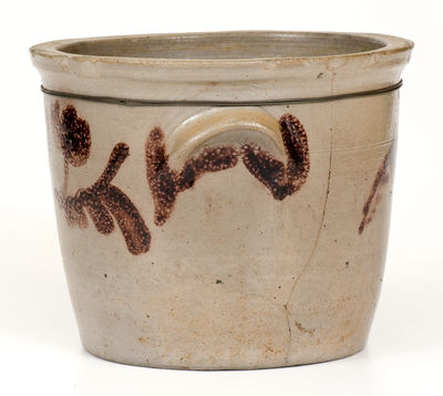 Rare One-Gallon H. GLAZIER. / HUNTINGDON, PA Stoneware Pan w/ Mulberry Slip Decoration