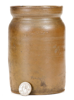 Rare HENRY GLAZIER / HUNTINGDON, PA Small-Sized Stoneware Jar