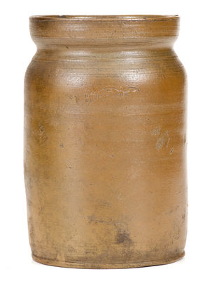 Rare HENRY GLAZIER / HUNTINGDON, PA Small-Sized Stoneware Jar