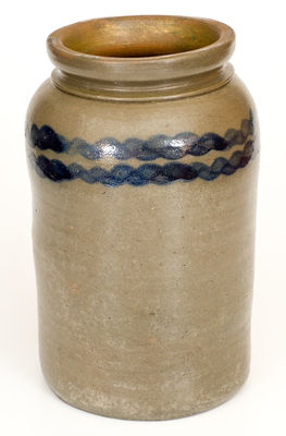 Two-Gallon attrib. Henry Glazier, Huntingdon, PA Stoneware Jar