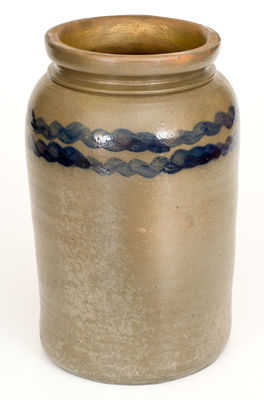 Two-Gallon attrib. Henry Glazier, Huntingdon, PA Stoneware Jar