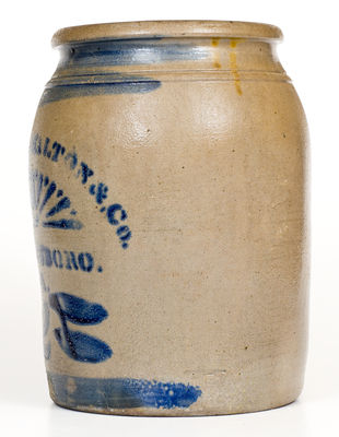 Two-Gallon JAMES HAMILTON & Co. / GREENSBORO / PA Cobalt-Decorated Stoneware Jar