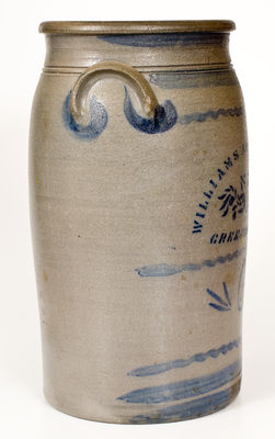 Six-Gallon WILLIAMS AND REPPERT / GREENSBORO, PA Stoneware Churn