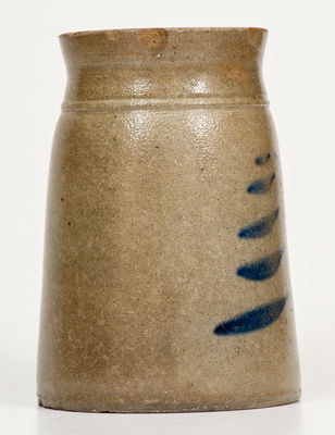 Western PA Cobalt-Decorated Stoneware Canning Jar, c1875