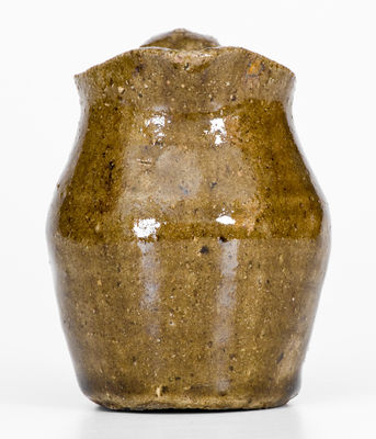 Rare Miniature Alkaline-Glazed Pitcher Impressed DMD (David M. Donkel, Buncombe County, NC)