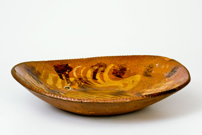 Slip-Decorated Pennsylvania Redware Charger