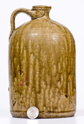 Rare Small-Sized Stoneware Jug attrib. Shimuel Timmerman, Lanier County, Georgia