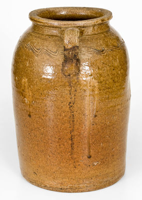 Exceptional Lanier County, GA Alkaline-Glazed Stoneware Jar w/ 