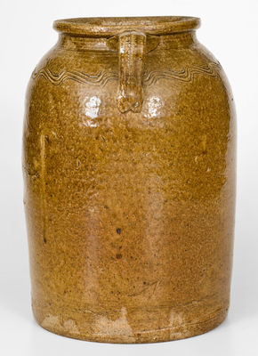 Exceptional Lanier County, GA Alkaline-Glazed Stoneware Jar w/ 