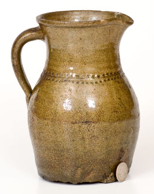 Rare Alkaline-Glazed Stoneware Pitcher attrib. Shimuel Timmerman, Lanier County, GA