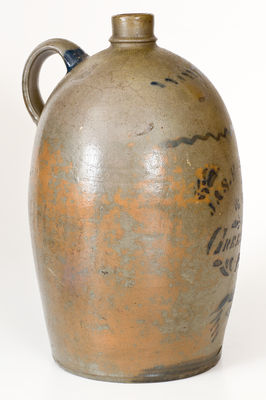 Two-Gallon JAS. HAMILTON & CO. / GREENSBORO, PA Cobalt-Decorated Stoneware Jug