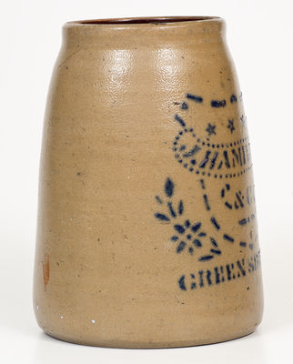 Large-Sized J. HAMILTON & CO. / GREENSBORO, PA Stoneware Canning Jar