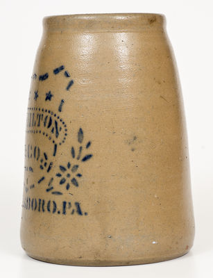 Large-Sized J. HAMILTON & CO. / GREENSBORO, PA Stoneware Canning Jar