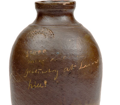 Exceedingly Rare A. DOLLISON (Ohio) Civil War Stoneware Jar: 