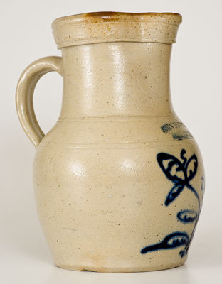 Extremely Rare JOHN YOUNG & CO. / HARRISBURG, PA Stoneware Pitcher, 1856-1858