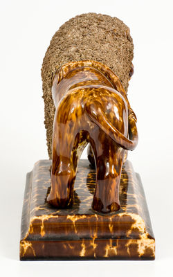 Fine Lyman Fenton & Co. (Bennington, VT) Flint Enamel Figure of a Lion on Base