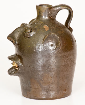Stoneware Face Jug, attributed to Brown Pottery, Arden, NC, circa 1930