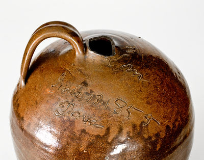 Rare David Drake Four-Gallon Stoneware Jug, 