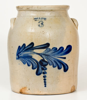 Three-Gallon EVAN R. JONES / PITTSTON, PA Stoneware Jar