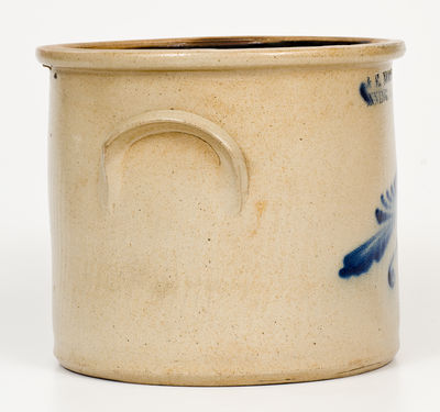 One-Gallon J. &. E. NORTON / BENNINGTON, VT Stoneware Bird Crock