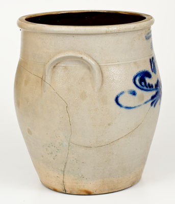 Scarce J. & E. NORTON / BENNINGTON, VT Four-Gallon Stoneware Jar w/ Cobalt Date