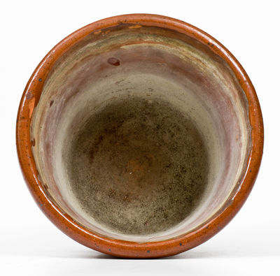 Important Absalom Bixler (Lancaster County, PA) Redware Flowerpot w/ Applied Birds